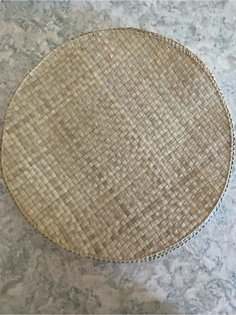 Woven Seagrass Round Placemat - Natural Straw Color includes 10